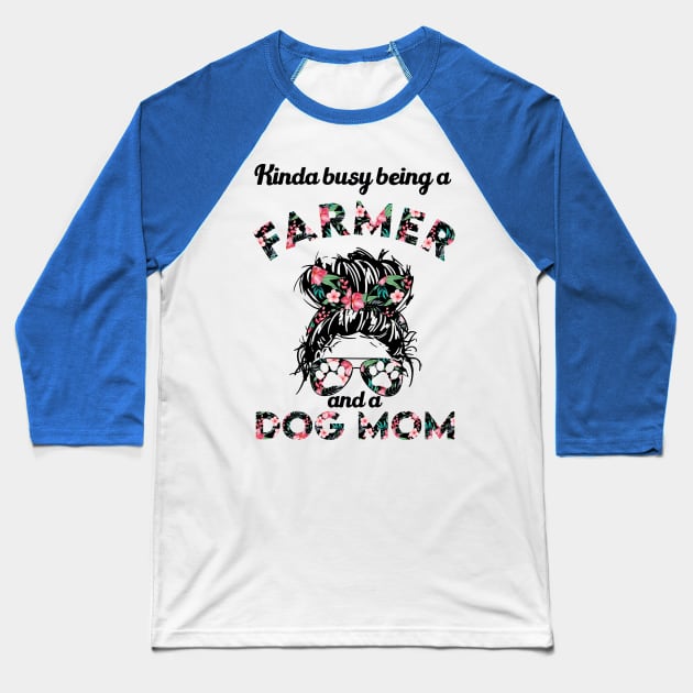 Farmer woman and dog mom . Perfect present for mother dad friend him or her Baseball T-Shirt by SerenityByAlex